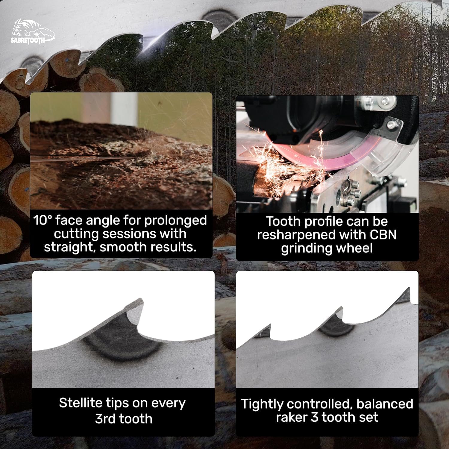 Stellicut Premium Tipped Bandsaw Sawmill Blades - 144"