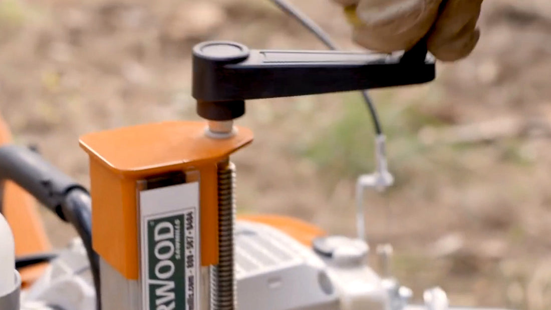 Height-adjusting crank handle