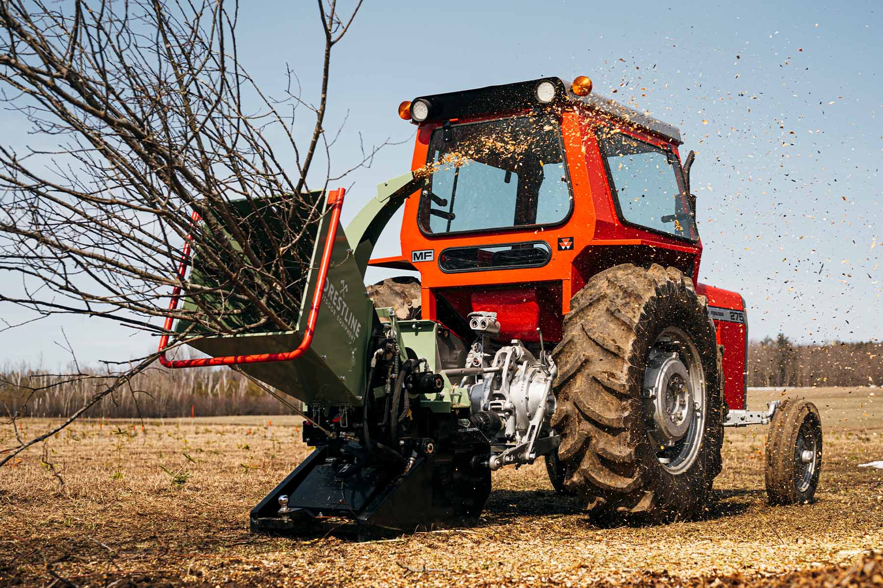 ForestLine DH8 8" PTO Wood Chipper with Dual Hydraulic In-feed