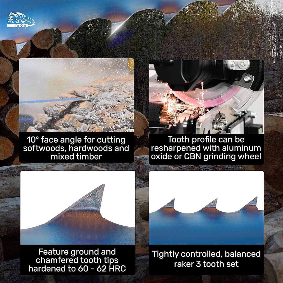 Blue Flex High Performance Bandsaw Sawmill Blades - 158"