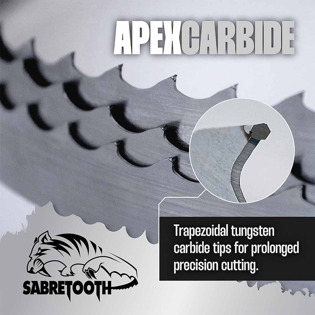 Lames de scie à bande à pointe ultra-Premium en carbure Apex - 158"