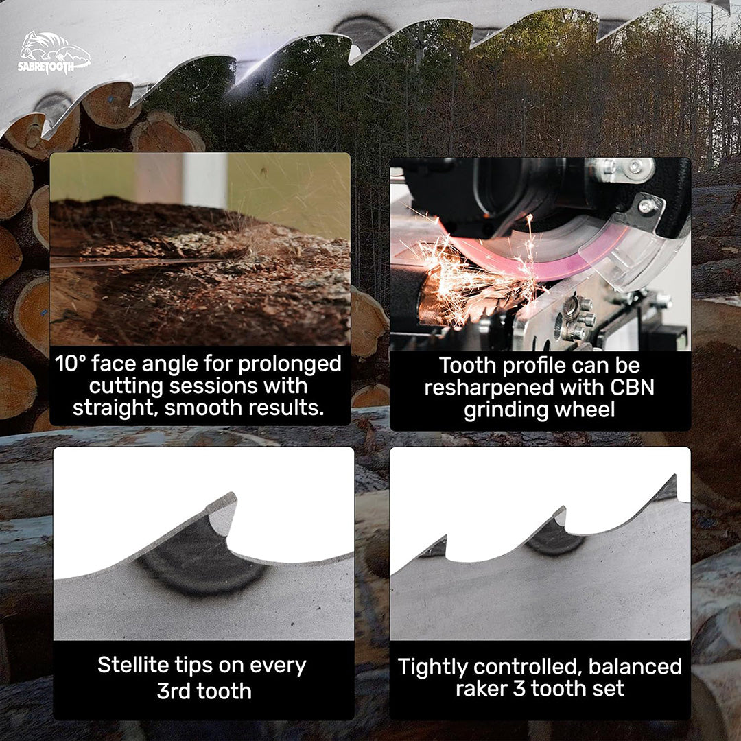 Stellicut Premium Tipped Bandsaw Sawmill Blades - 167"