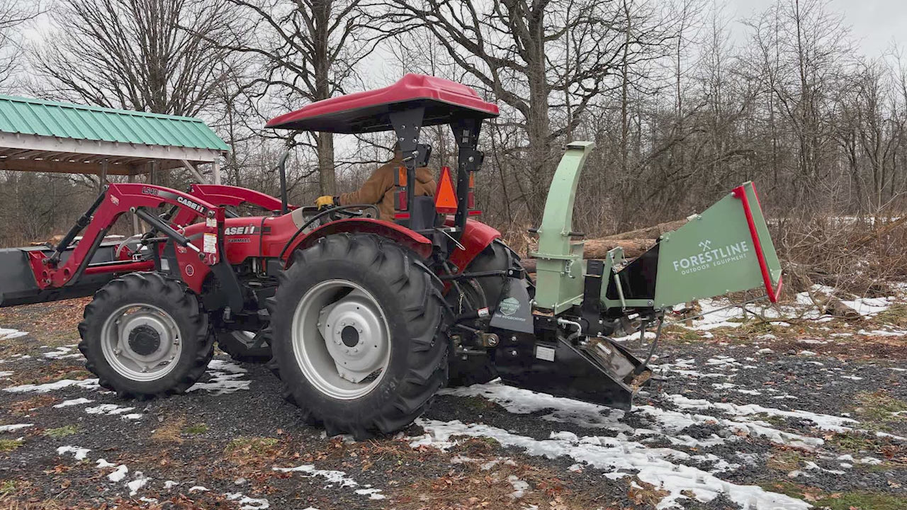 Charger la vidéo : Amener le broyeur au bois, pas le bois au déchiquetteur | Caractéristiques